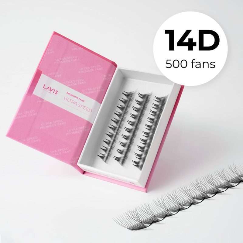 14D-Narrow-Ultra-speed-Promade-500-fans-Paper-box-LAVISLASH-Promade-Natural-Fans-Eyelashes-Extensions