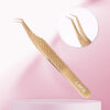lavislash- classic tweezers-gold- eyelash extensions-lash extension tweezers