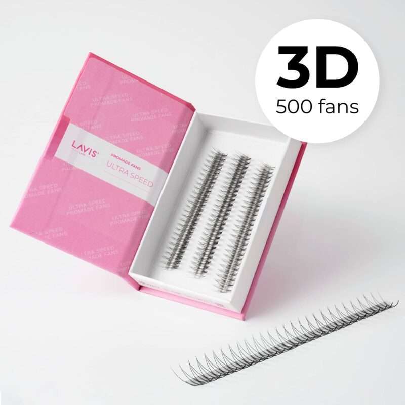 3D-Narrow-Ultra-speed-Promade-500-fans-Paper-box-LAVISLASH-Promade-Natural-Fans-Eyelashes-Extensions