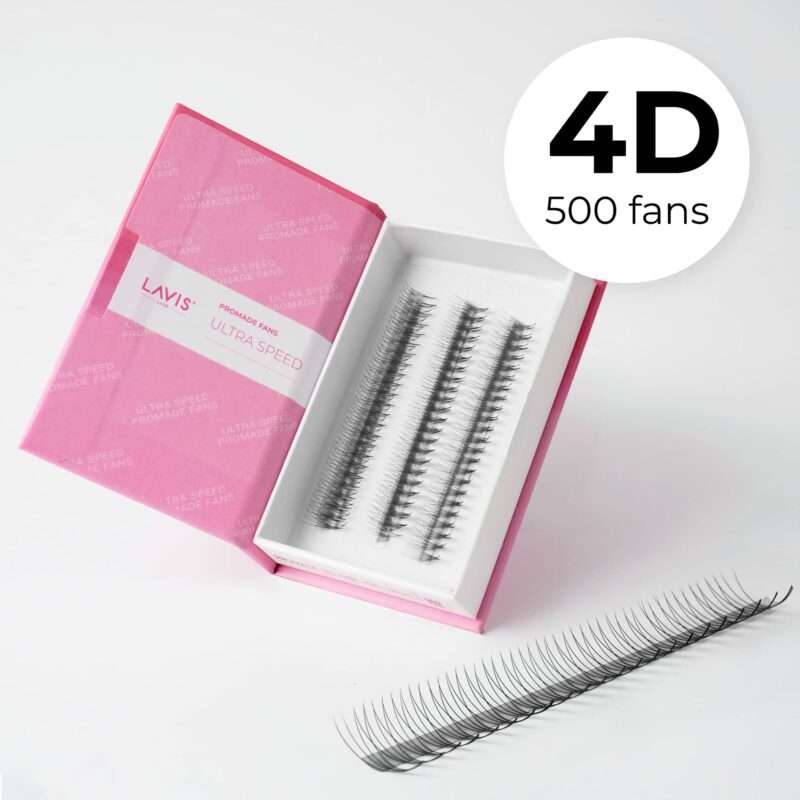 4D-Narrow-Ultra-speed-Promade-500-fans-Paper-box-LAVISLASH-Promade-Natural-Fans-Eyelashes-Extensions