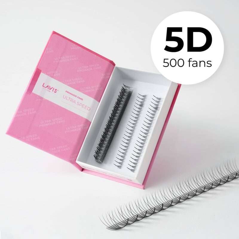 5D-Narrow-Ultra-speed-Promade-500-fans-Paper-box-LAVISLASH-Promade-Natural-Fans-Eyelashes-Extensions