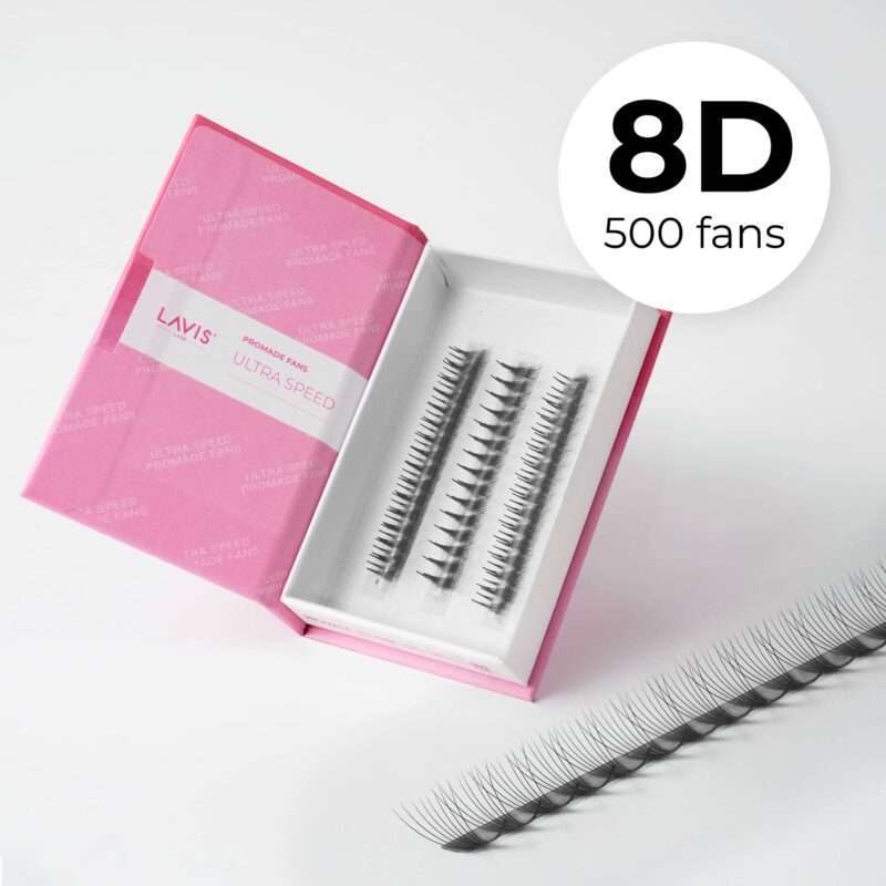 8D-Narrow-Ultra-speed-Promade-500-fans-Paper-box-LAVISLASH-Promade-Natural-Fans-Eyelashes-Extensions