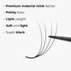 LAVISLASH-4D-Promade-Loose-Fans-Pointy-base-Light-weight-and-super-black