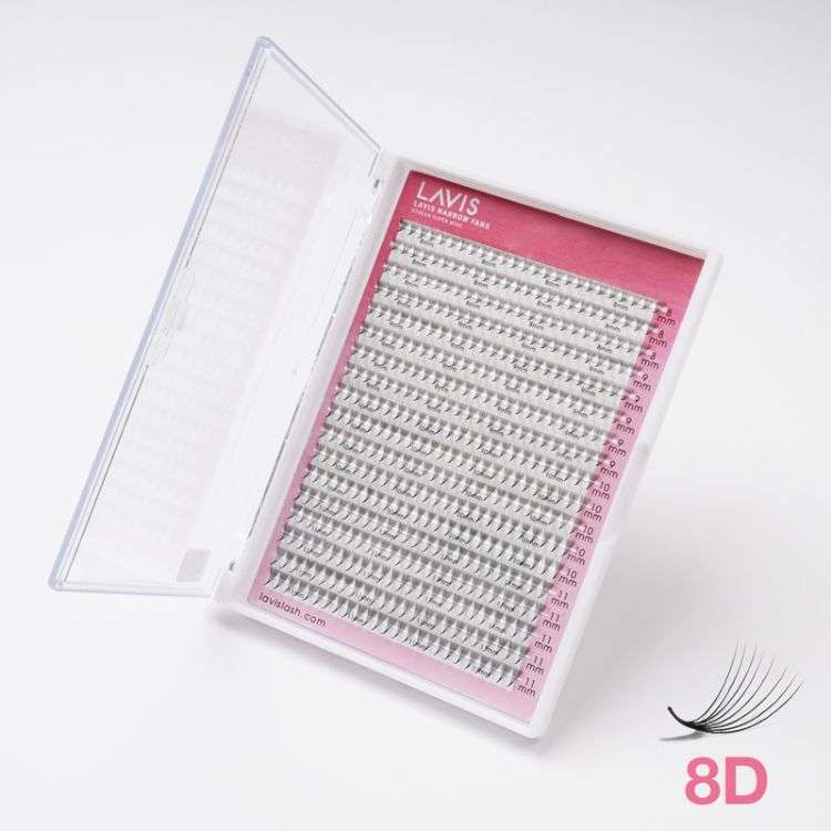 LavisLash-8D-Narrow-Medium-Trays-Mixed-Length-450 FANS